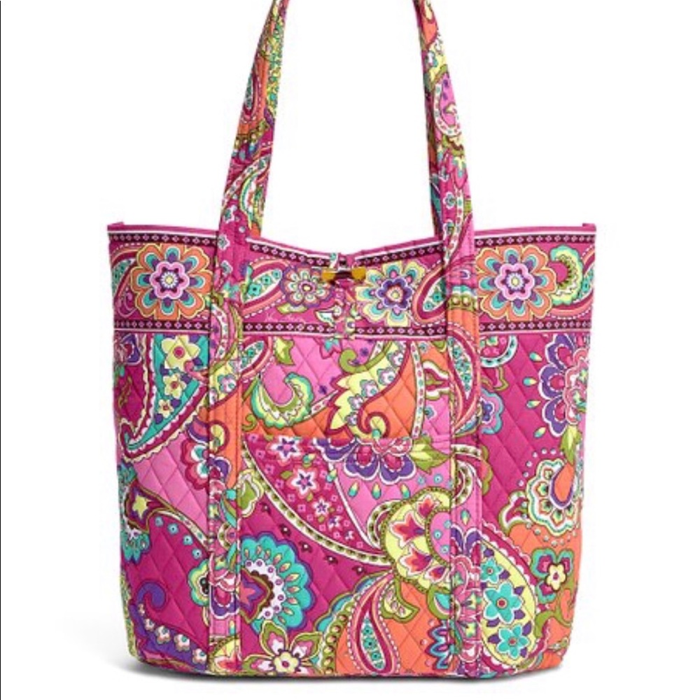 Vera Bradley Vera tote bag in pink swirls